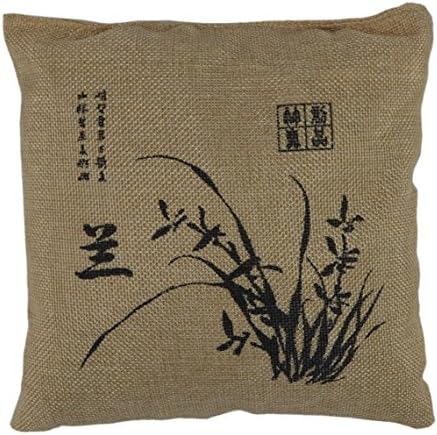 500g High Temperature Natural the Car and Home Air Purification Activated Charcoal/ Bamboo Charcoal Bag (Beige/Orchid Flowers)