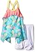 Little Lass Girls' 2 Piece Bike Short Set Tropical