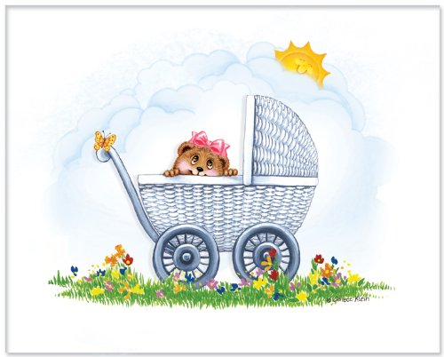 New Baby Collection - Girl Carriage - Childrens Wall Art, Kids Wall Art, Nursery Wall Art, 14