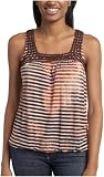 Miss Chievous Junior's Racerback Striped Tank with Crochet Detail