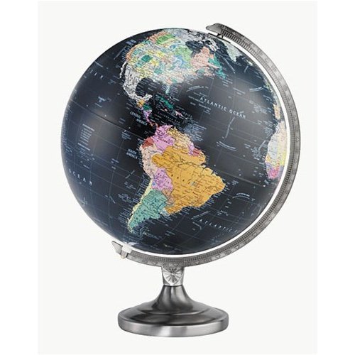 Orion Illuminated Globe - Black Ocean