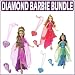 Mattel Barbie Diamond Castle Pink, Purple and Blue Doll Bundle