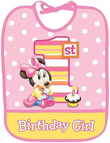 Minnie's 1st Birthday Baby Bib by Party Pail