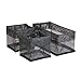 InterDesign Una Bathroom Vanity Organizer Mesh Bins for Health and Beauty Products/Supplies, Lotion, Perfume - 3 Piece, Square, Black