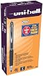 uni-ball Signo Gel 207 Retractable Roller Ball Pen, Medium Point, Translucent Barrel, Black Ink, 12-Pack (33950)