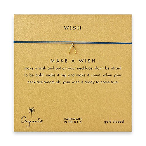 Dogeared Wishbone Necklace on Royal Silk Thread - 16