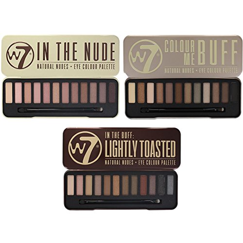 W7 Colour Me Buff, In The Nude And In The Buff Lightly Toasted Eye Shadow Palettes