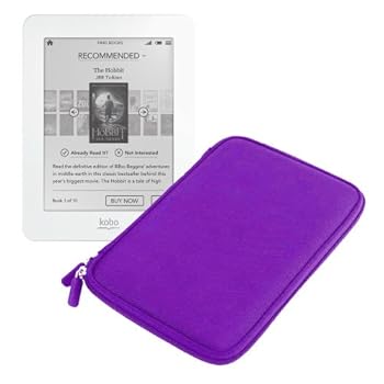 DURAGADGET Housse étui en EVA rigide violet résistant à l'eau pour lecteur de livre électronique Kobo Glo 6
