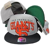 San Francisco Giants Gray/Black Big Logo Snapback Adjustable Plastic Snap Back Hat / Cap