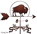 Hand Made BISON BUFFALO FLAT POST Mount Weathervane ~NEW~
