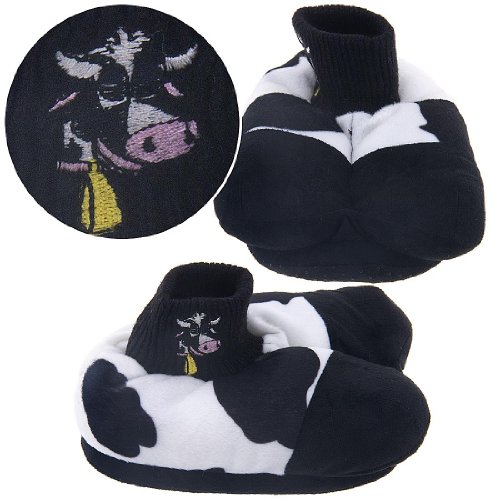 Cow Animal Feet Mooing Slippers for Kids