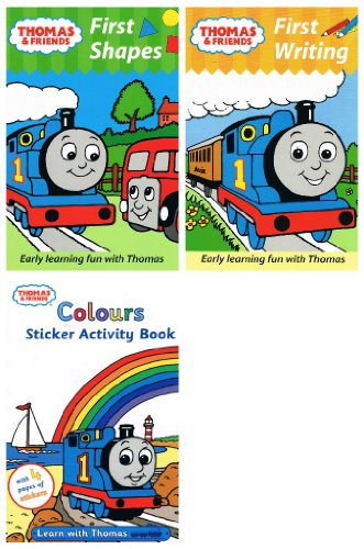 Thomas and Friend Early Learning books: 3 Activity, Writing and Sticker books (First Writing / Colours Sticker Activity Book / First Shapes)