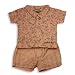 Sophie Catalou - Newborn And Infant Girls Short Sleeve Short Set, Pink, Brown