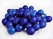 96ct Royal Blue Shatterproof 4-Finish Christmas Ball Ornaments 1.5