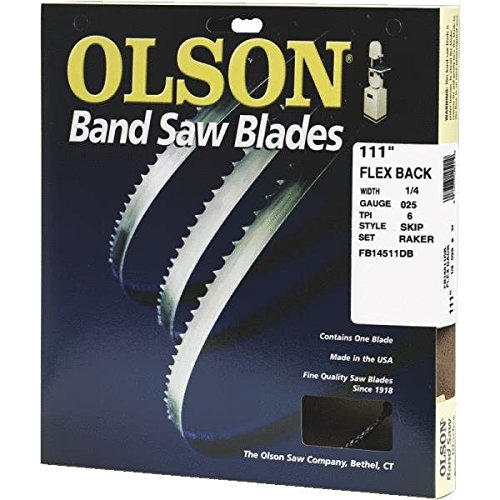 Olson Saw FB14511DB HEFB Band 6-TPI Skip Saw Blade, 1/4 by .025 by 111-Inch