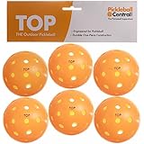 TOP ball (The Outdoor Pickleball)-ORANGE 6-pack