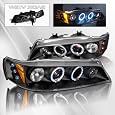 Honda Accord 94 95 96 97 Projector Headlights /w Halo/Angel-Eyes ~ pair set (Black)