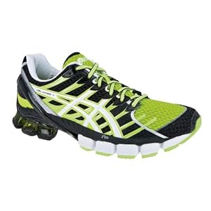ASICS Men's Gel-Kinsei 4 Running Shoes, Black/Green, US11.5