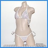 SEXY BRAZILIAN THONG BIKINI (Soft Pink w/Purple Sequins) A/B Cup