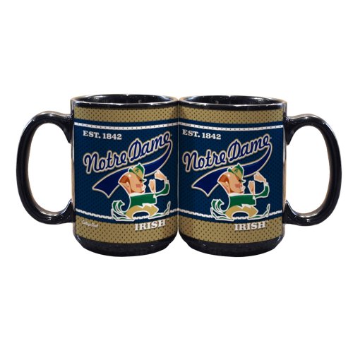 NCAA Notre Dame Fighting Irish 2 Pack 15oz Black Vault Mug