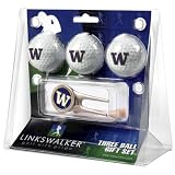 Washington Huskies NCAA 3 Ball Gift Pack w/ Cap Tool