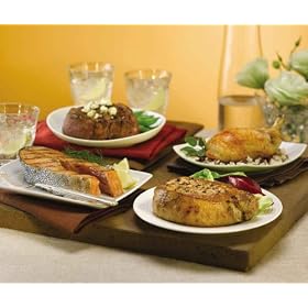 "Grand Quartet" Assortment of Filet Mignon, Pork Chops, Salmon Steaks & Stuffed Chicken Breasts from Prince Premium Meats