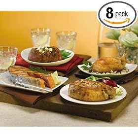 Grand Quartet Assortment of Filet Mignon, Pork Chops, Salmon Steaks and Stuffed Chicken... by Entrees to Excellence