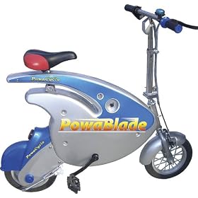 PowaBlade - Electric Bike - Leisure Style Frame with Rechargeable Lead Acid Battery - Independent Twist Grip Throttle - includes Bell, Battery Charger, Kick Stand Plus First Battery