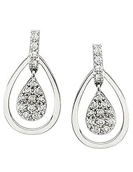 14K White Gold Diamond Earrings - 0.25 Ct. -- LIFETIME WARRANTY