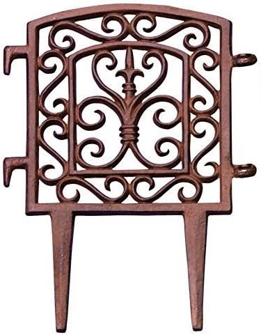 Cast iron chic garden fence (model 3)(hand painted), garden fence, decorative garden fence, flower fence, pot fence, flower pot fence.