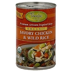 Pacific Natural Foods Organic Savory Chicken & Wild Rice Soup, 14.5-Ounce Cans (Pack of 12)