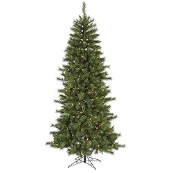 7' Pre-Lit Slim Newport Mixed Pine Artificial Christmas Tree - Clear Lights