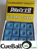 Pioneer snooker / pool / billiards chalk - box of 12 blue