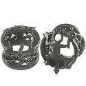9/16" inch (14mm) - Black Alloy Double Flared Flare Ear Large Gauge Plugs Flesh Tunnels Earlets AADX - Ear stretched Stretching Expanders Stretchers - Pierced Body Piercing Jewelry BKT-007 - Sold as a Pair