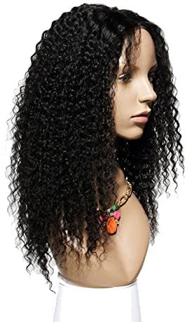 Kinky Curly Lace Front Wigs For Black Women Glueless 100% Brazilian Remy Human Hair Wigs With Baby Hair 130 Density(8 Inch #4 Medium Brown wig)
