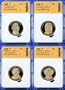 2008 Proof Presidential Dollar 4-Coin Set SGS Graded PR70CAM