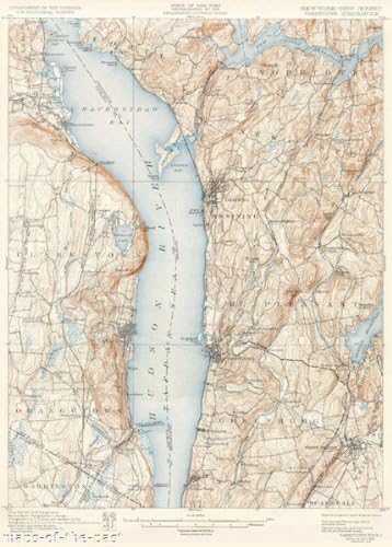Historical Topographic Maps - TARRYTOWN QUAD NEW YORK (NY/NJ) USGS 1902 - Matte Art Paper
