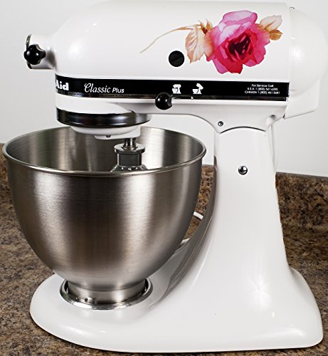 Watercolor roses floral bakery kitchenaid mixer mixing machine de…
