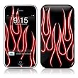 Red Neon Flames Design Protector Skin Decal Sticker for Apple 3G iPhone / iPhone 3GS 3G S