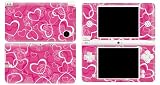 Bundle Monster Vinyl Skin Sticker For Nintendo DSi XL (LL) Handheld Game Console - Cover Protector Art Decal - Pink Hearts
