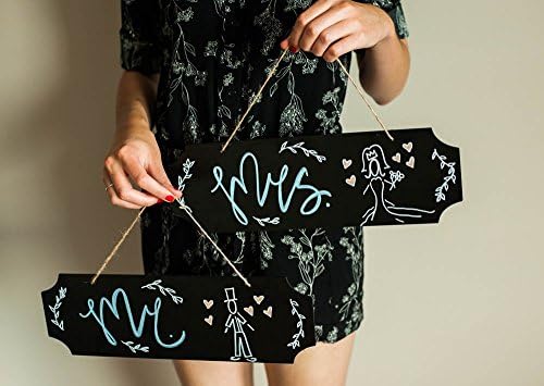 Wedding Sign: Mr. and Mrs. Chair signs. Comes as pair. Perfect for hanging over chairs at a wedding reception or for decorating your wedding