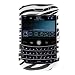 Zebra Animal Skin Design Crystal Snap-on Cover Hard Case Cell Phone Protector with Clip for Blackberry Bold 9000