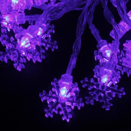 Innoo Tech 4M 40 LED Fariy String Lights Battery Operated Snowflake Fairy Lights for Christmas Indoor Outdoor Decorations(Purple)