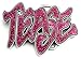 TEASE Belt Buckle Graffiti Brand Pink Glitter Burlesque