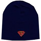 Superman Navy 3-D Logo Knit Beanie