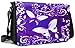 Meffort Inc 17 17.3 Inch Laptop/Notebook Padded Compartment Shoulder Messenger Bag with Shoulder Pad - Purple Butterflies
