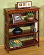 Mission Three Shelf Bookcase in Cherry Finish By Studio RTA Furniture