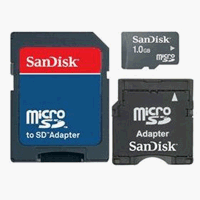 Electronics: SanDisk 1GB Micro SD Card with SD Adapter & Mini SD 3 in 1 Memory Kit
