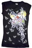 TS127 Forever Winged Heart Rhinestone Tattoo T-Shirt