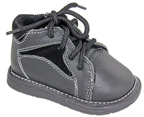 Genuine Leather Infant Toddlers Boys Luna Lace Up Dress Boots (Infant/Toddler)